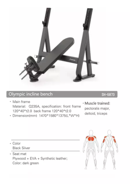 SH-G6873 Olympic Incline Bench